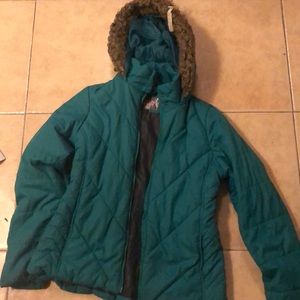 Green winter coat